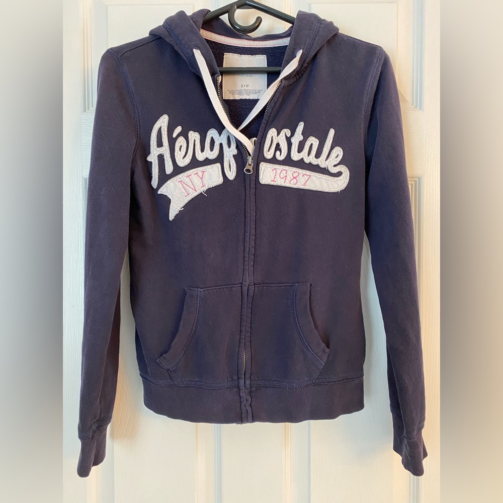Aeropostale Hoodie Navy Small